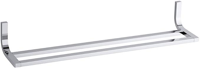 Kohler K-11582-CP Loure 24-Inch Double Towel Bar, Polished Chrome