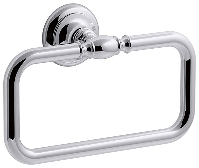 KOHLER K-72571-CP Artifacts Towel ring, Polished Chrome