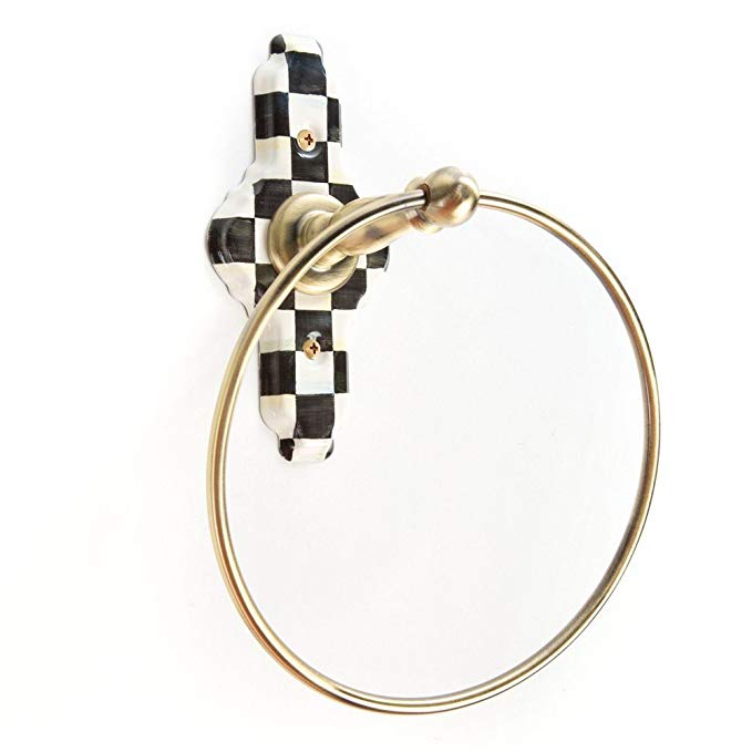 MacKenzie-Childs Courtly Check Towel Ring, Brand New, 100% Authentic.Box