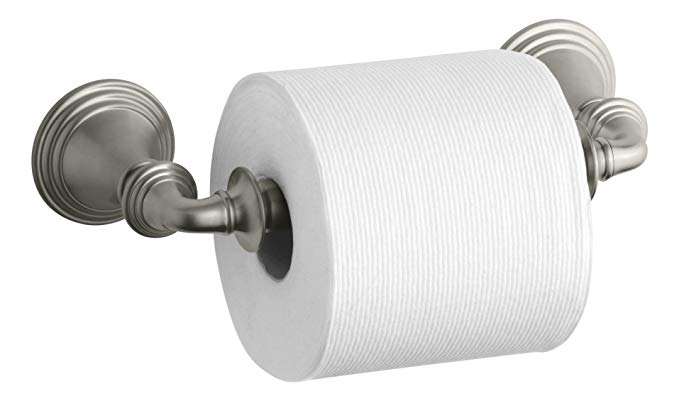 KOHLER K-10554-BN Devonshire Toilet Tissue Holder, Double Post, Vibrant Brushed Nickel