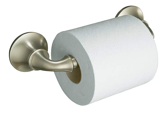 KOHLER K-11374-BN Forte Sculpted Toilet Tissue Holder, Vibrant Brushed Nickel