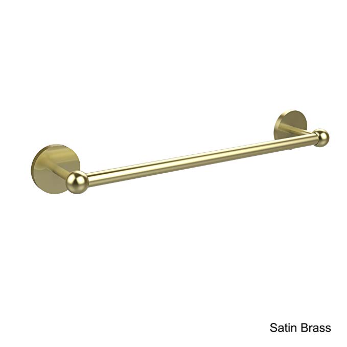 Allied Brass Prestige Skyline Collection 36-inch Brass Towel Bar Clear Brass Finish, Satin