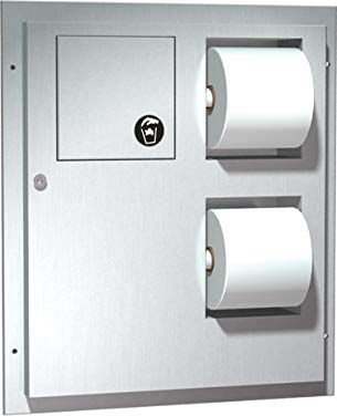 ASI 04813-HC Dual Access Toilet Tissue Dispenser with Sanitary Napkin Disposal