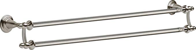 Delta Faucet 75224-SS Victorian Bath Hardware Acccessory 24-Inch Double Towel Bar Rack, Stainless