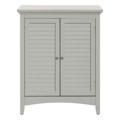 Elegant Home Fashions Double Door Floor Cabinet in Gray