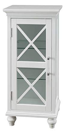 Elegant Home Fashions Blue Ridge 1-Door Floor Cabinet in White