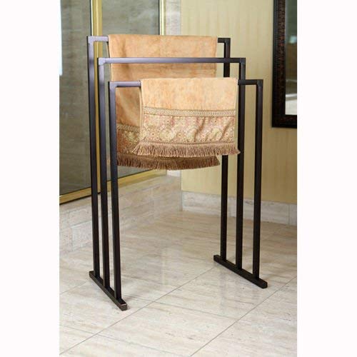 3-tier Iron Towel Rack - Free Standing Towel Rack Oil Rubbed Bronze