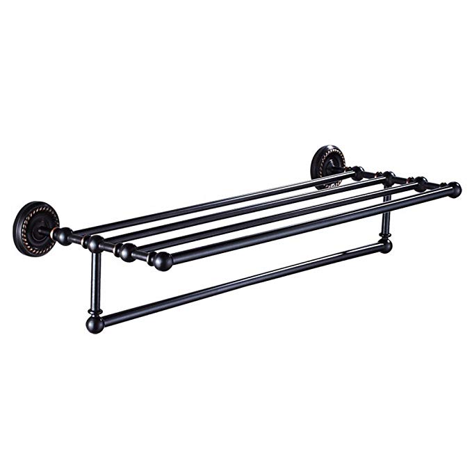 LAONA The American retro black ? Bathroom Wall is set single double pole single-cup of toilet paper holder, towel rack