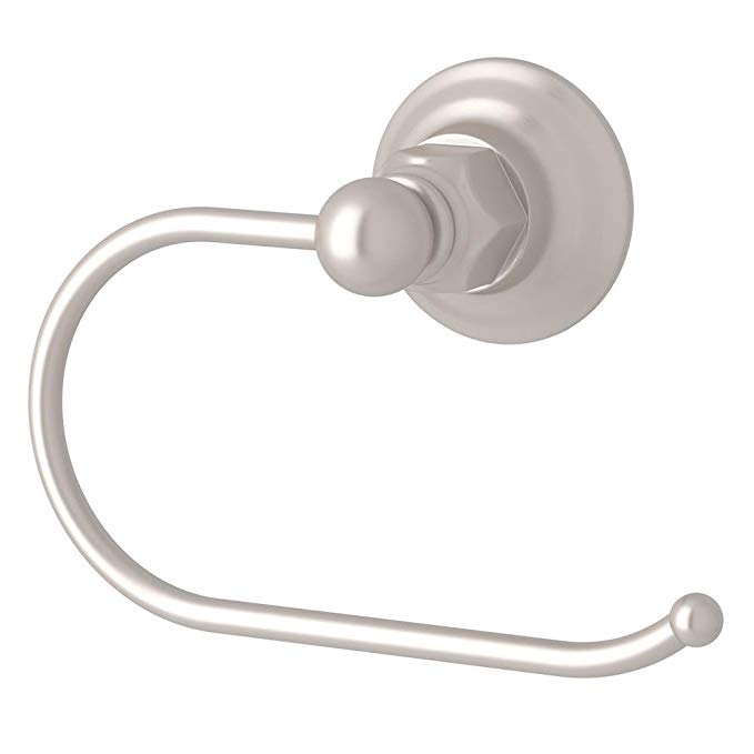 Rohl ROT8STN Country Bath Hook Toilet Paper Holder in Satin Nickel