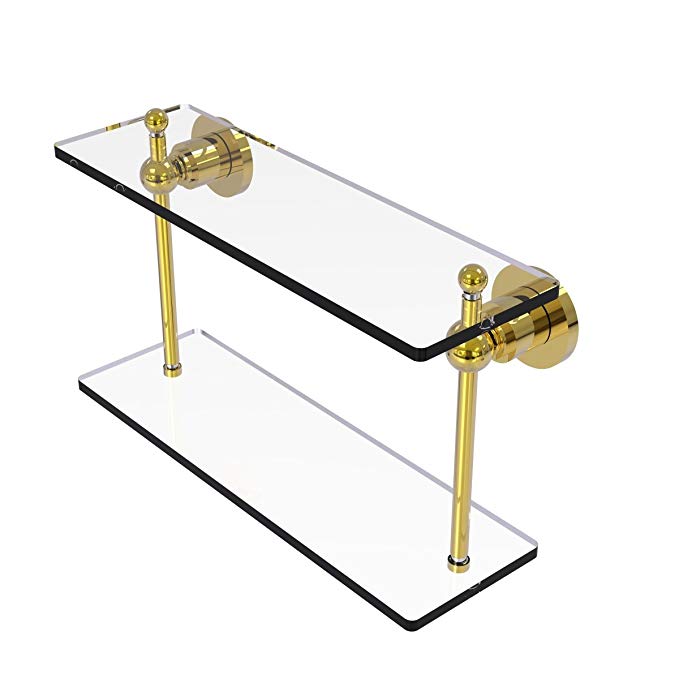 Allied Brass Astor Place 2 Tiered Glass Shelf