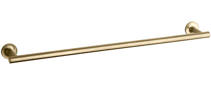 KOHLER K-14436-BGD Purist 24-Inch Single Towel Bar, Vibrant Moderne Brushed Gold