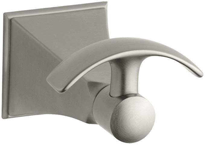 KOHLER K-492-BN Memoirs Robe Hook with Stately Design, Vibrant Brushed Nickel