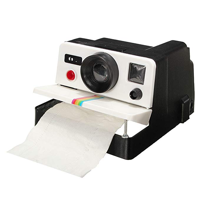 CLSstar Newest funny Retro Camera Shaped Toilet Tissue Paper Roll Holder Box Cove