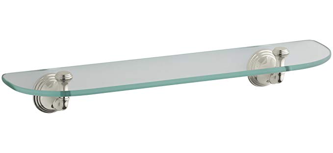 KOHLER K-10563-SN Devonshire Glass Shelf, Vibrant Polished Nickel