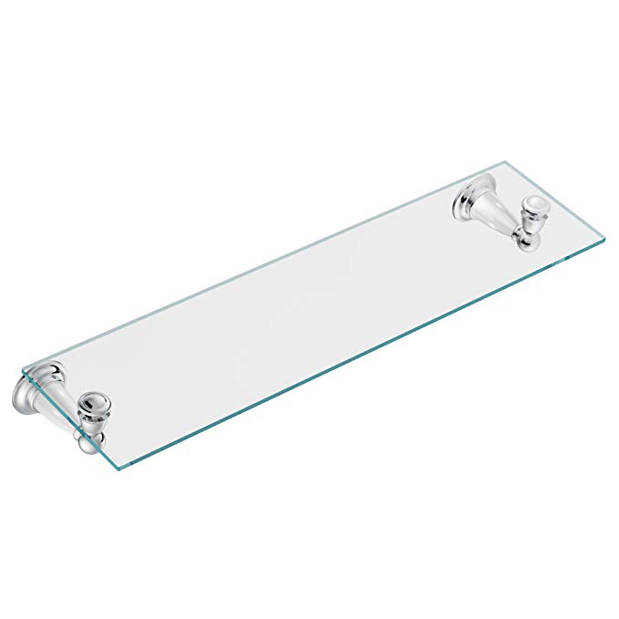 Moen DN8690WCH Parkview Glass Shelf, Chrome And White