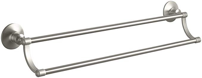 KOHLER K-11053-BN Archer Double Towel Bar, Vibrant Brushed Nickel