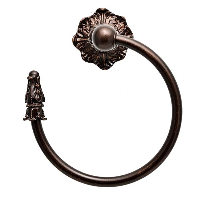 Carpe Diem Hardware 1645-22 Acanthus Towel Ring Left, Oil Rub Bronze