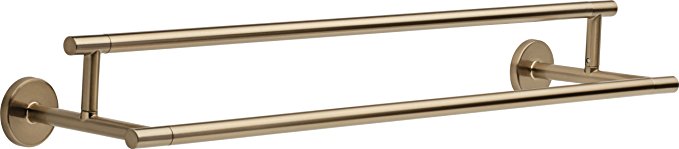 Delta Faucet 75925-CZ Trinsic 24inch Double Towel Bar Rack, Champagne Bronze