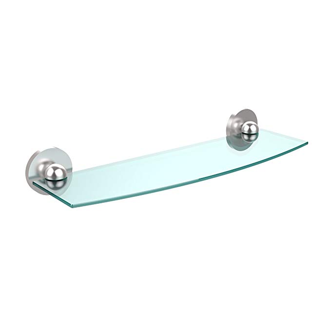 Allied Brass P1033/18-SBR Triple Corner Glass Shelf Satin Chrome