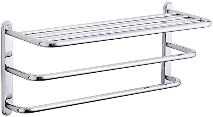 KOHLER K-16155-CP Revival Three-Tier Towel Shelf, Polished Chrome